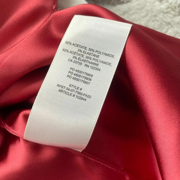 Aritzia Wilfred Satin Patio Mini Skirt Rosy Red Size  6 - Picture 10 of 10